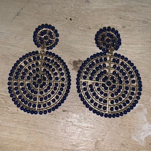 ⭐️blue & gold beaded earrings⭐️